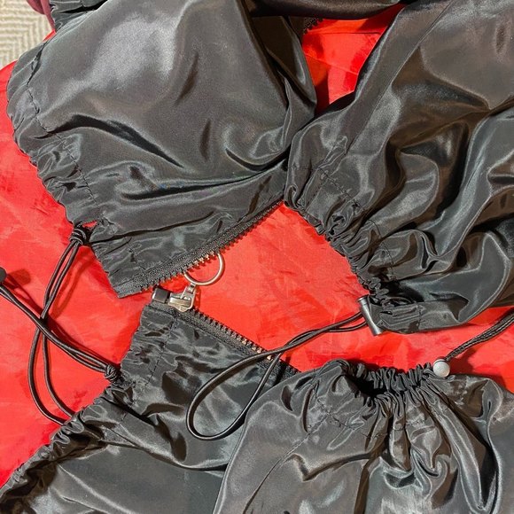 Lili Sport Windbreaker Jacket Size 3X Black Red White - Picture 6 of 9